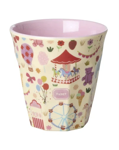Rice Kids - Mellem Børnekop - Pink - Fun Fair Print